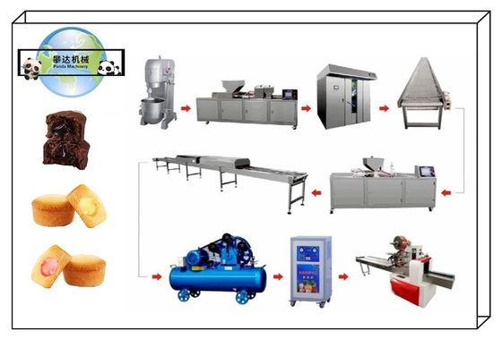 Industrial Cake Production Line , Automatic Cake Making Machine Economic