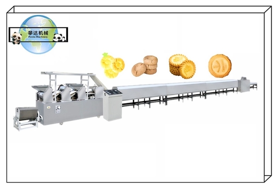 Small Capacity Automatic Biscuit Production Line 300Kg/H Capacity Stainless Steel Material