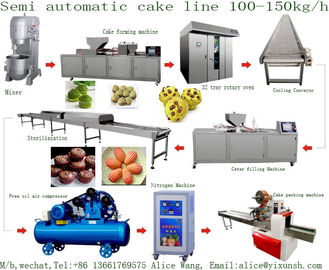 Semi Automatic Cup Cake Custard Production line Economic Semi auto cupcake muffin production processing line machine