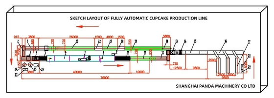 Chocolate Pie/Custard Pie Cake Production Line, Cup Cake Production Machine, Muffin Cake Madeline Cake Production Line