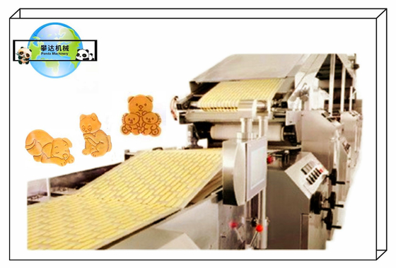Small Capacity Automatic Biscuit Production Line 300Kg/H Capacity Stainless Steel Material